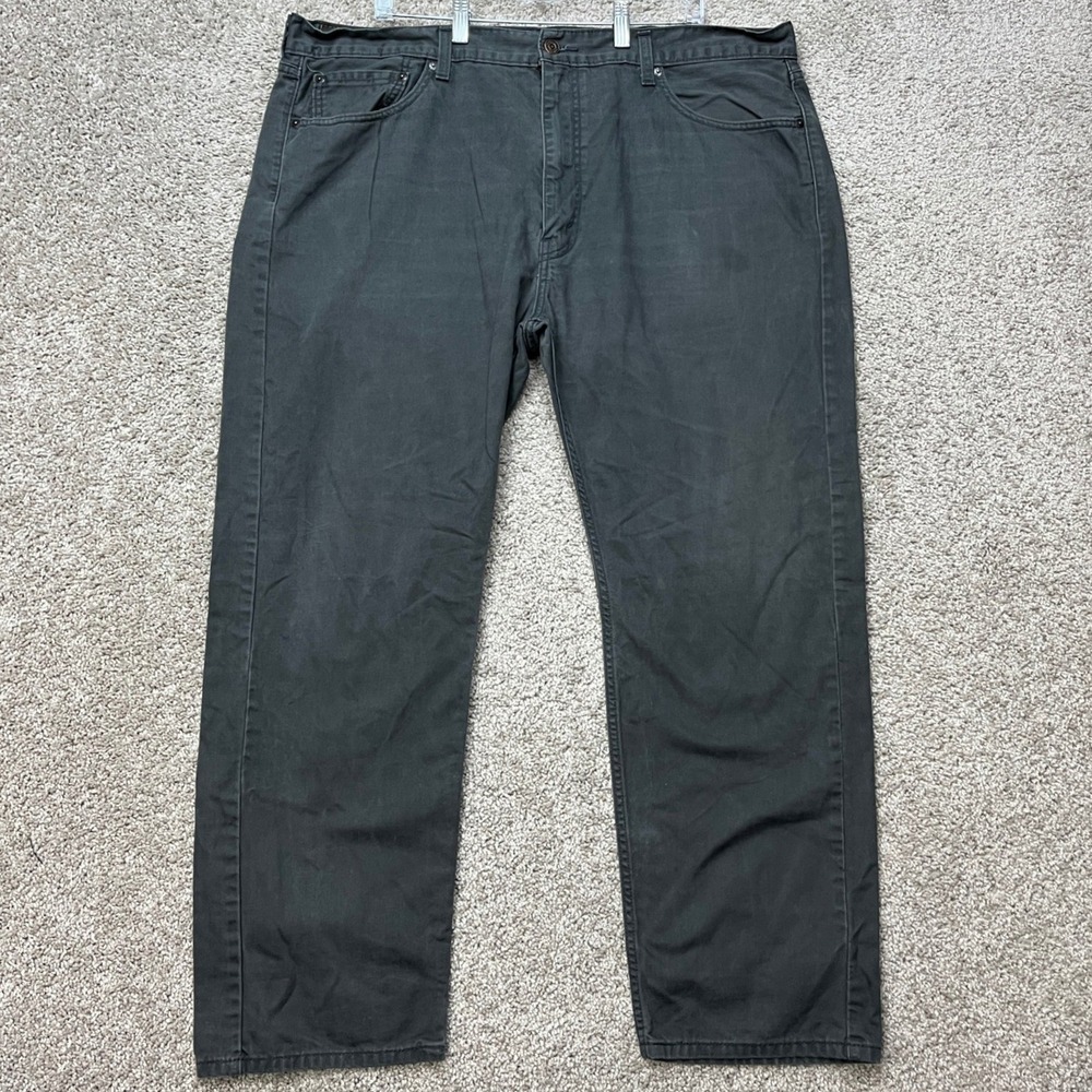 Levi's 505 Regular Fit Pants Mens 42x30 Charcoal Gray Straight Leg 5-Pocket EUC